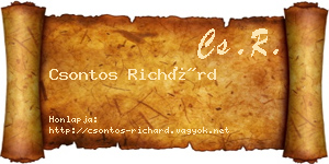 Csontos Richárd névjegykártya