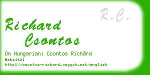 richard csontos business card